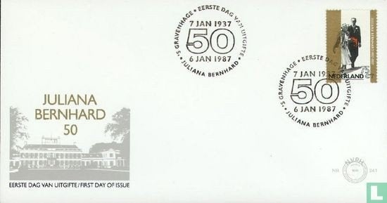 FDC E241 Juliana Huwelijksjubileum 1987 NL onbeschreven, Postzegels en Munten, Postzegels | Eerstedagenveloppen, Ophalen of Verzenden