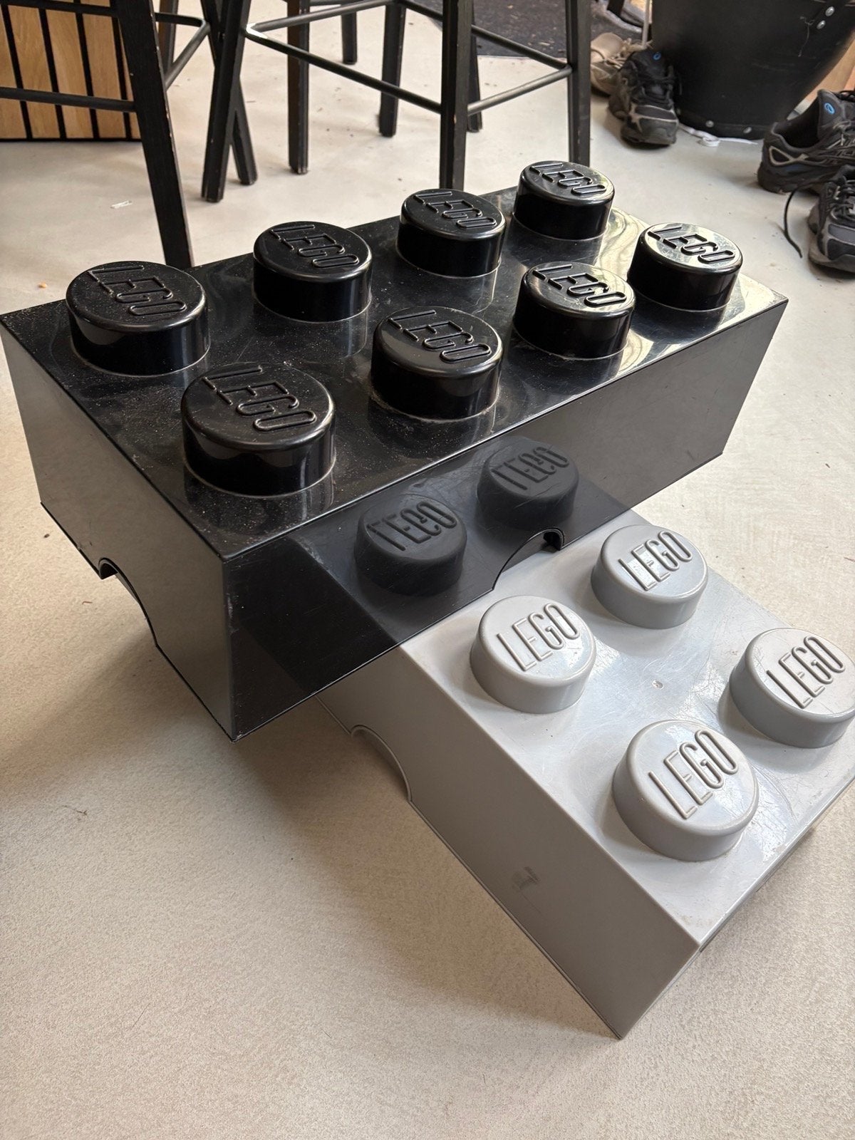 LEGO Opbergdoos Zwart en Grijs - Uitschuifbaar, Ophalen, Gebruikt, Overige merken