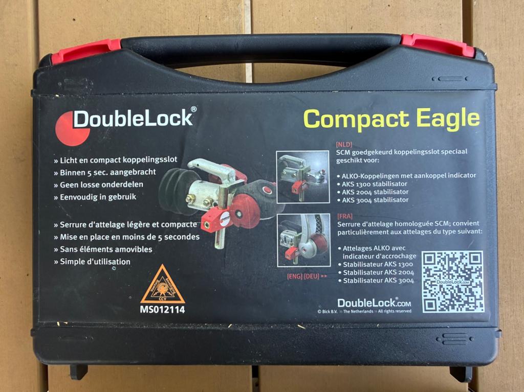 DoubleLock Compact Eagle koppelingsslot, Caravans en Kamperen, Caravan accessoires, Ophalen of Verzenden, Zo goed als nieuw