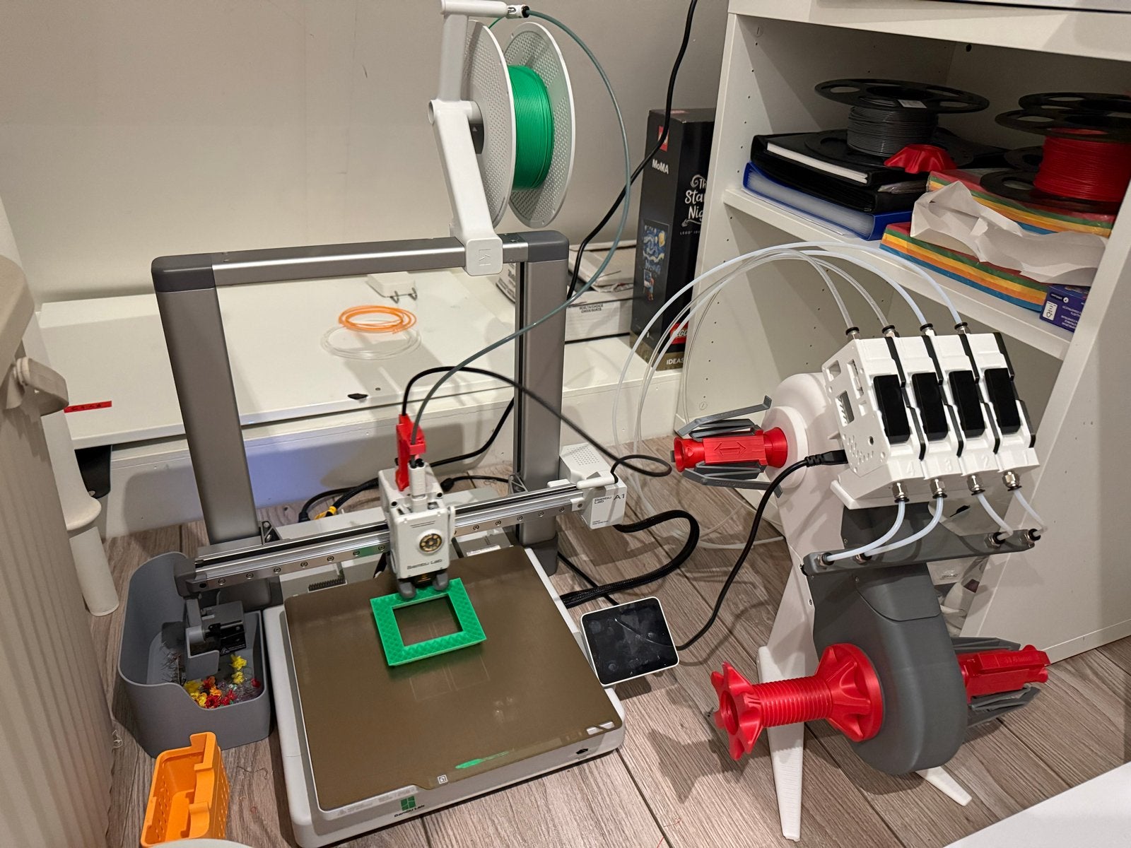 Bambu Lab A1 met AMS BMCU, Computers en Software, 3D Printers, Ophalen, Ingebouwde Wi-Fi, Zo goed als nieuw, Filament