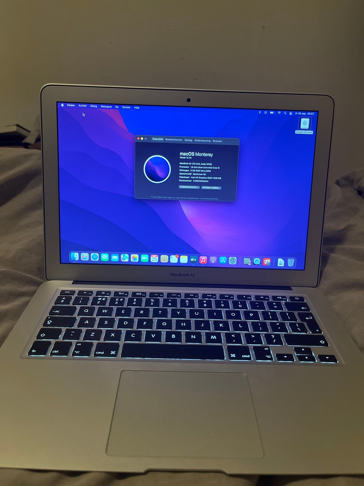 MacBook Air (13-inch, Early 2015), Computers en Software, Qwerty, 13 inch, Minder dan 2 Ghz, Ophalen of Verzenden