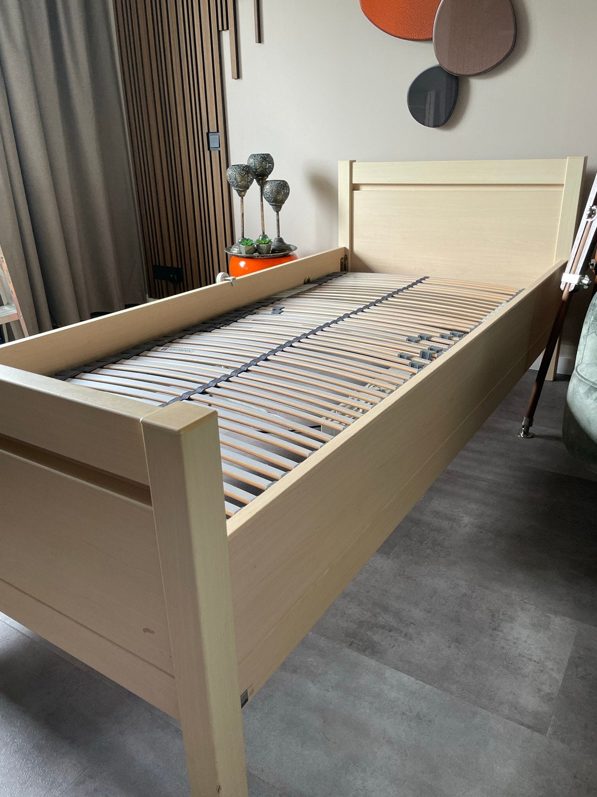 Nolte eenpersoonsbed 90x200 met elektrische Bossflex bodem, Ophalen, 90 cm, Eenpersoons, 200 cm