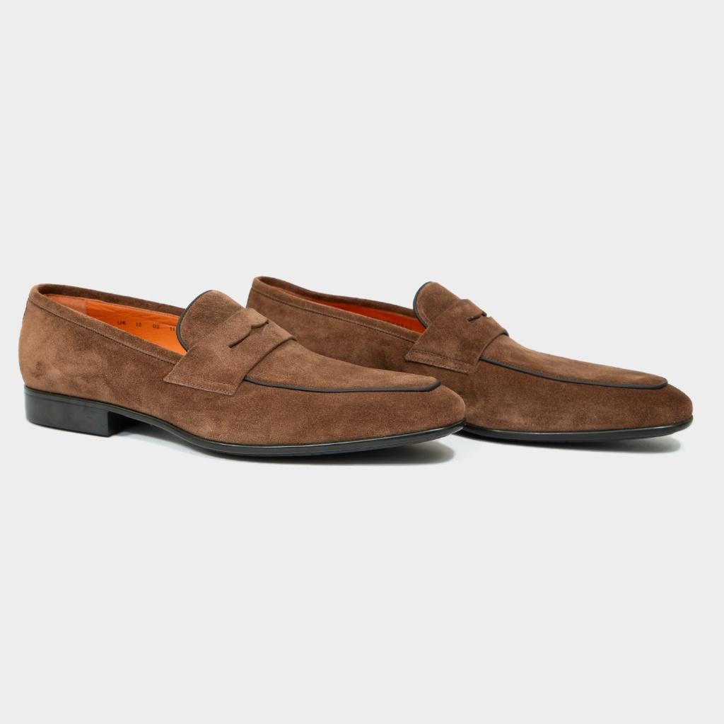 Santoni "Carlo" Loafer Bruin Nieuw Maat 45, Loafers, Bruin, Nieuw, Ophalen of Verzenden