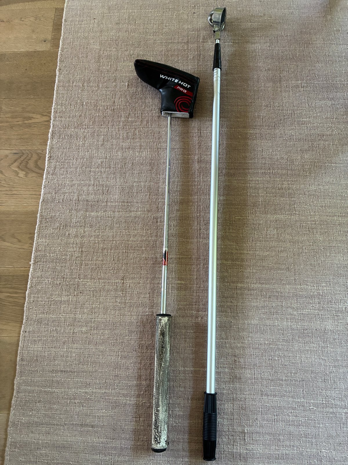 Odyssey White Hot Pro #1 putter + golfballenhengel 4 meter, Sport en Fitness, Golf, Gebruikt, Club, Callaway, Ophalen of Verzenden