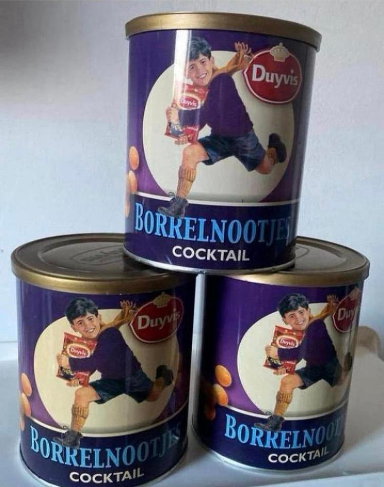 3 Paarse blikken van Duyvis. Hoogte 12 cm., Verzamelen, Ophalen of Verzenden, Zo goed als nieuw, Overige, Overige merken