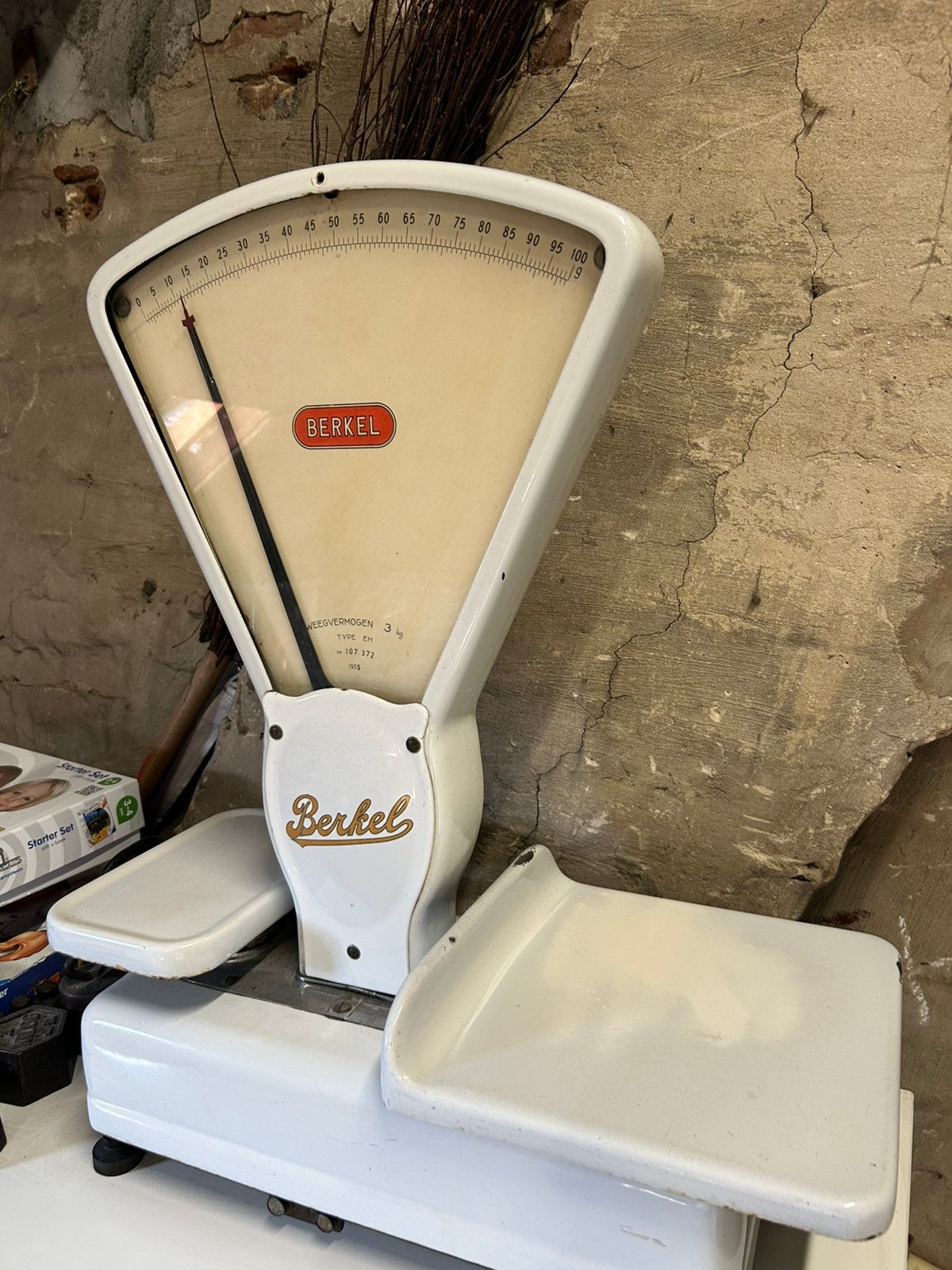 Vintage Berkel winkelweegschaal – type EH – 3 kg – 1955, Ophalen, Winkelweegschaal, Analoog, Gebruikt