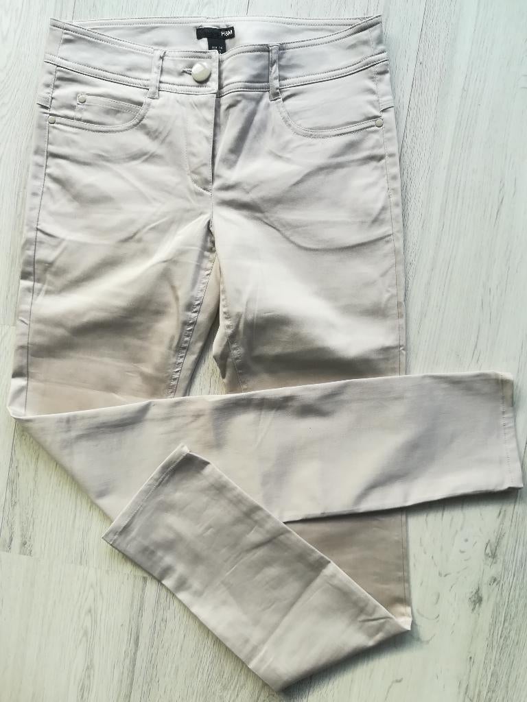 H&M broek pantalon beige slim leg maat 36 - nieuw -, H&M, Beige, Nieuw, Ophalen of Verzenden