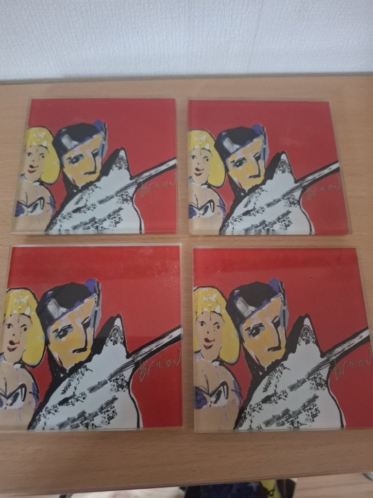 Onderzetters Herman Brood, Verzenden, Glasonderzetter, Nieuw, Rood