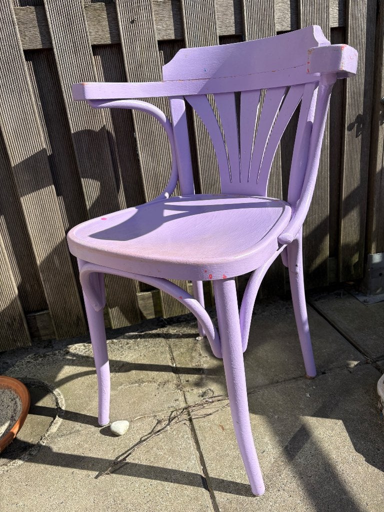 Vintage stoeltje hout houten stoel Thonet caféstoel stoelen, Huis en Inrichting, Ophalen, Gebruikt, Twee, Overige kleuren