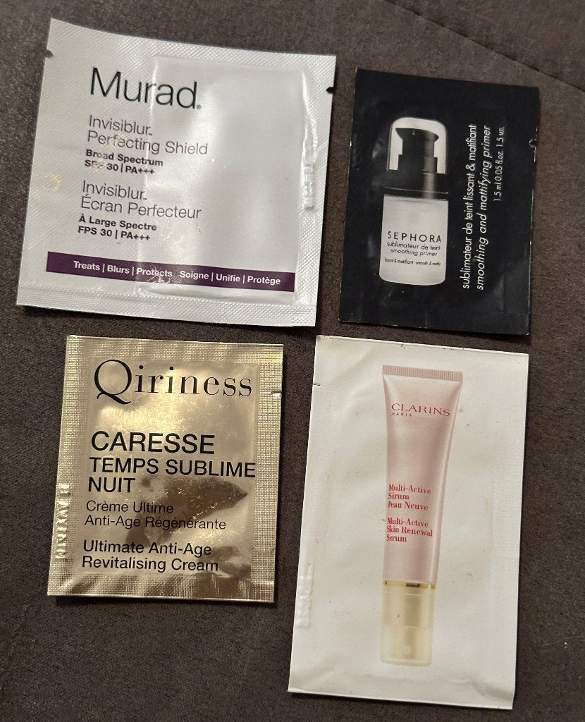 4 Gezichtsverzorging Testers: Murad, Clarins, Qiriness, Ophalen of Verzenden, Nieuw, Gehele gezicht, Verzorging