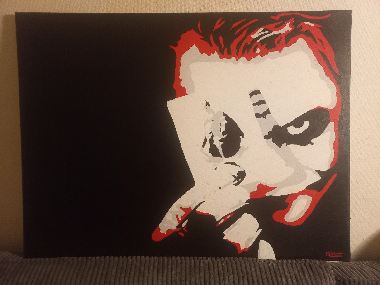 Uniek handgeschilderd Joker schilderij op canvas, Ophalen