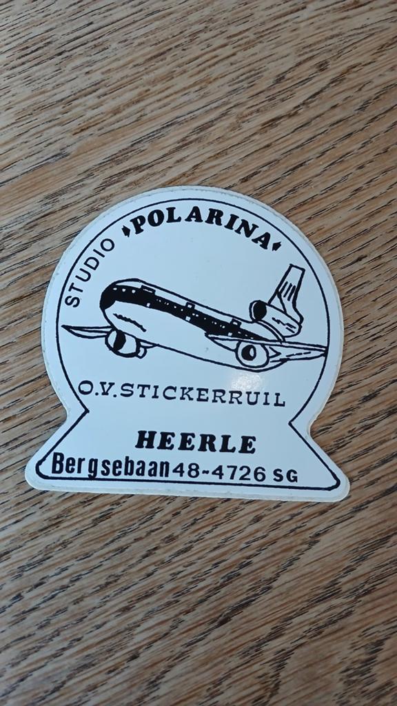 Sticker piraat zendamateur Polarina, Bergsebaan 48 HEERLEN, Ophalen of Verzenden, Zo goed als nieuw