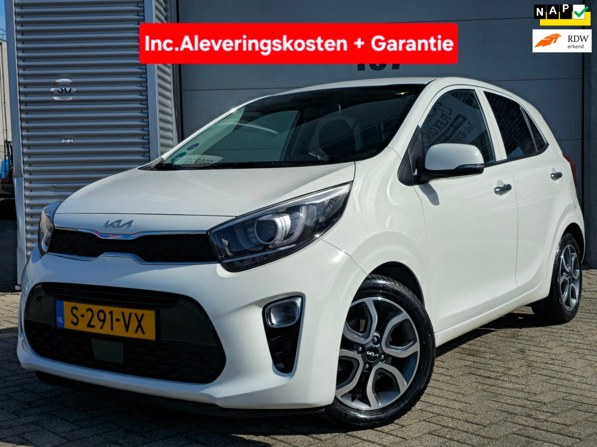 Kia Picanto 1.0 DPi DynamicPlusLine 5p|Achteruitrijcamera|Ee, Voorwielaandrijving, Stof, Gebruikt, Wit