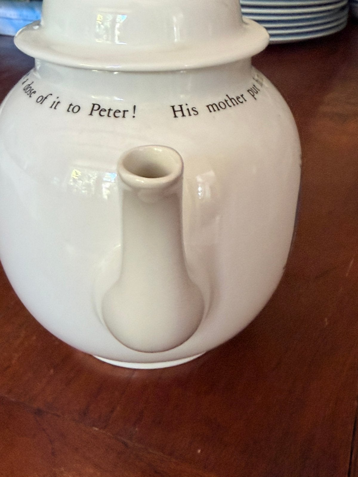 Wedgwood PETER RABBIT theepot, Ophalen of Verzenden, Zo goed als nieuw, Porselein, Overige typen