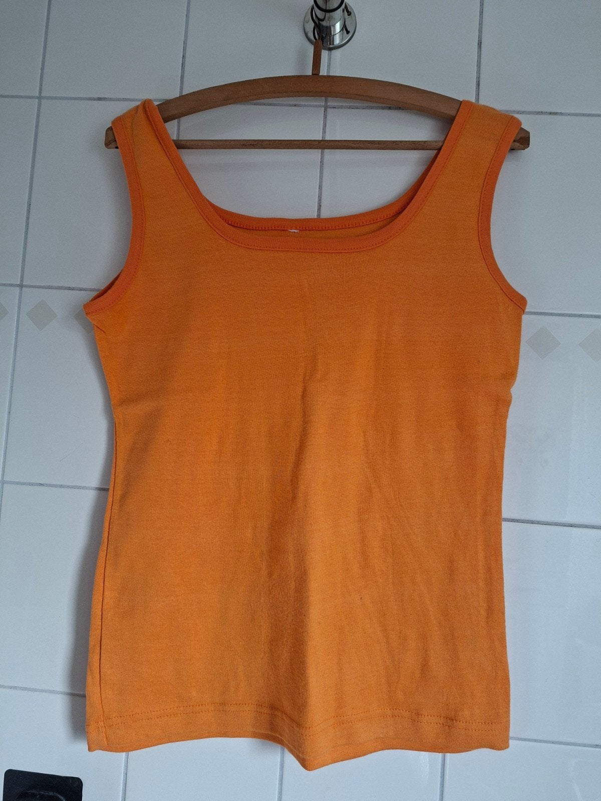 Oranje katoenen mouwloze top, maat M, Kleding | Dames, Maat 38/40 (M), Oranje, Ophalen of Verzenden, Zonder mouw