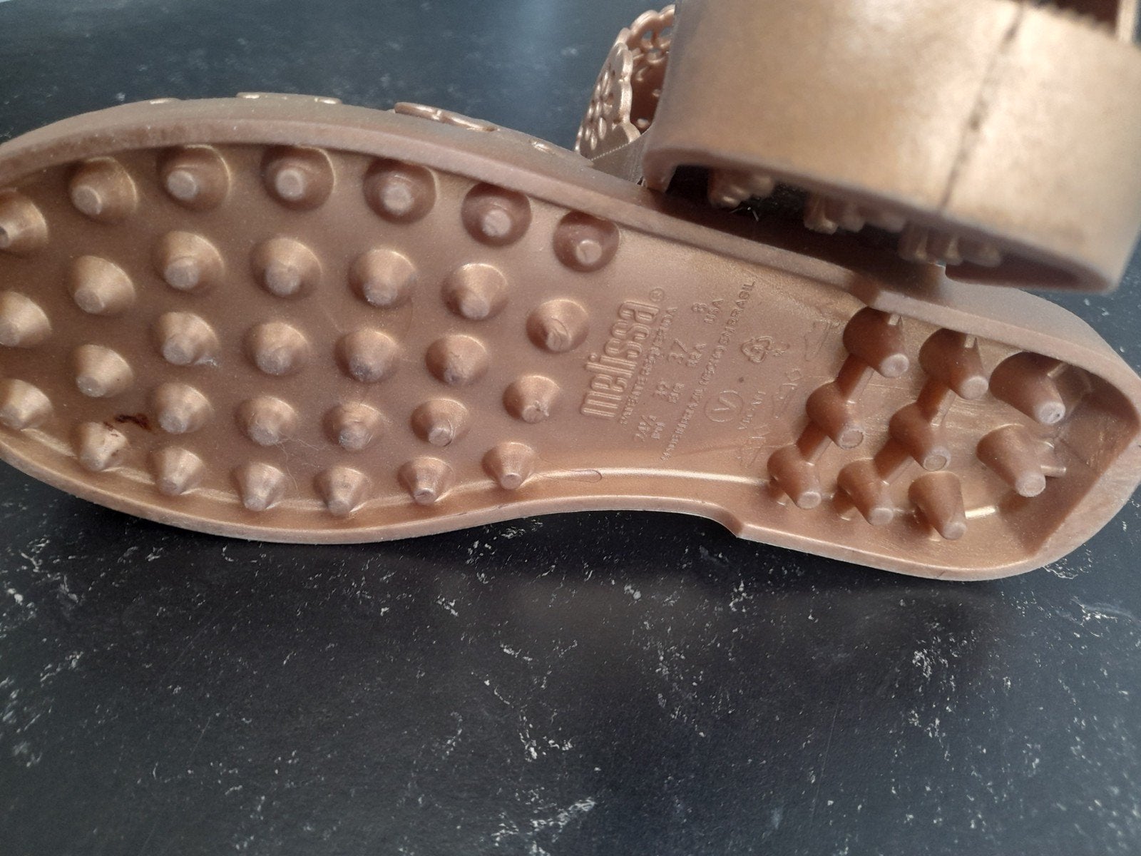 Victor & Rolf gouden Melissa sandalen 39, Melissa Viktor & Rolf, Overige kleuren, Nieuw, Sandalen of Muiltjes
