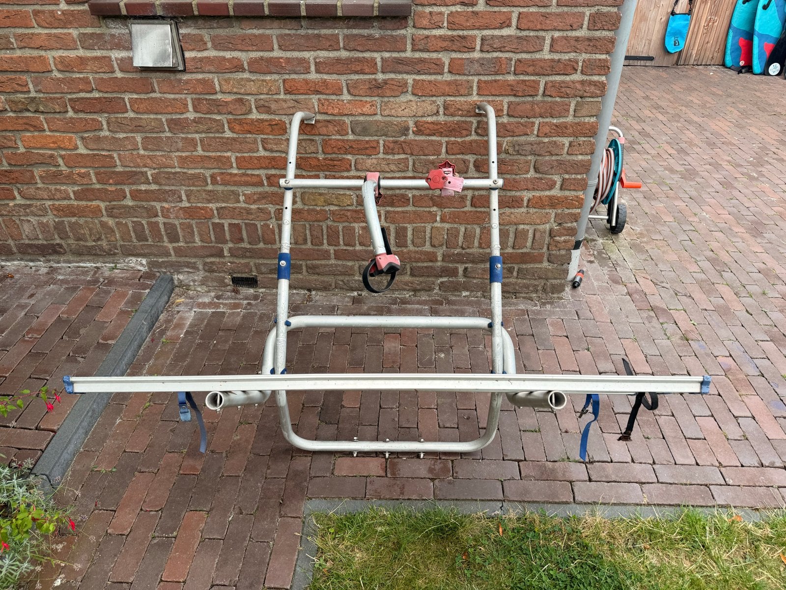 Gebruikte camper/caravan fietsendrager voor 3 fietsen, Ophalen, 3 fietsen of meer, Gebruikt, Achterklepdrager