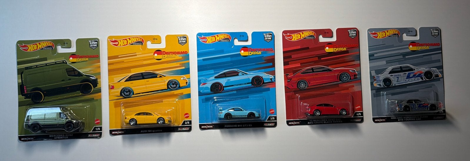 Hot Wheels Premium Deutschland Design Set - 5 stuks, Ophalen of Verzenden, Nieuw