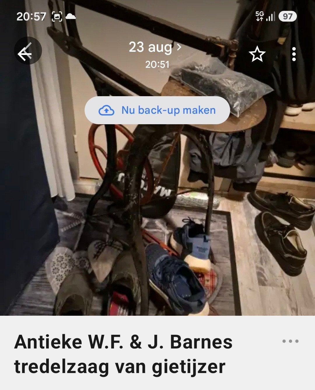 antieke tredelzaag, Eén persoon, Cadeaubon