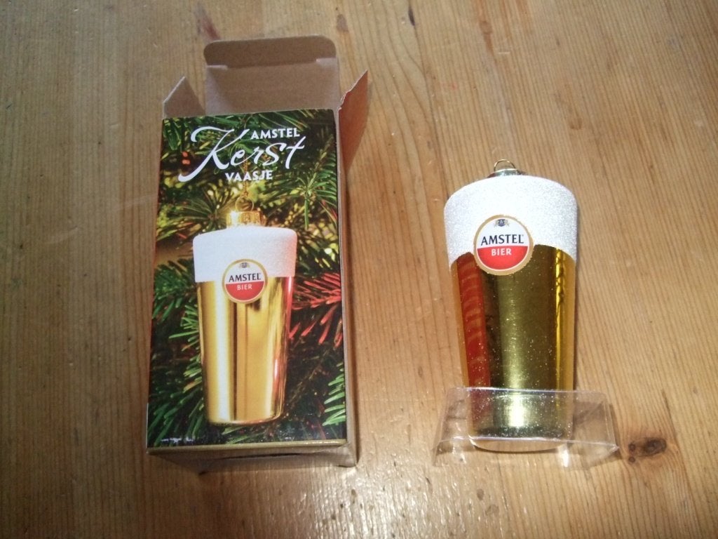 Amstel kerstvaasje / kerstbal / versiering KERST (nr.2), Verzamelen, Ophalen of Verzenden, Nieuw, Overige typen, Amstel
