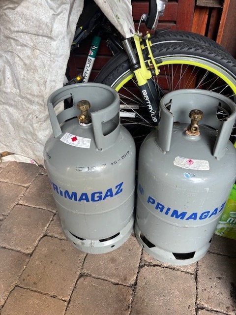 Primagaz propaan gasfles (leeg), Ophalen, Gebruikt