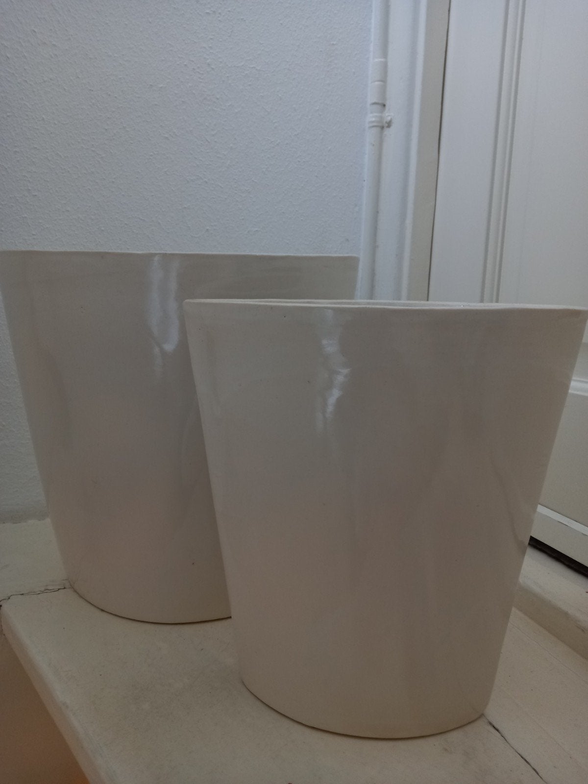 Vazen set, Huis en Inrichting, Woonaccessoires | Vazen, Ophalen of Verzenden, Zo goed als nieuw, Wit