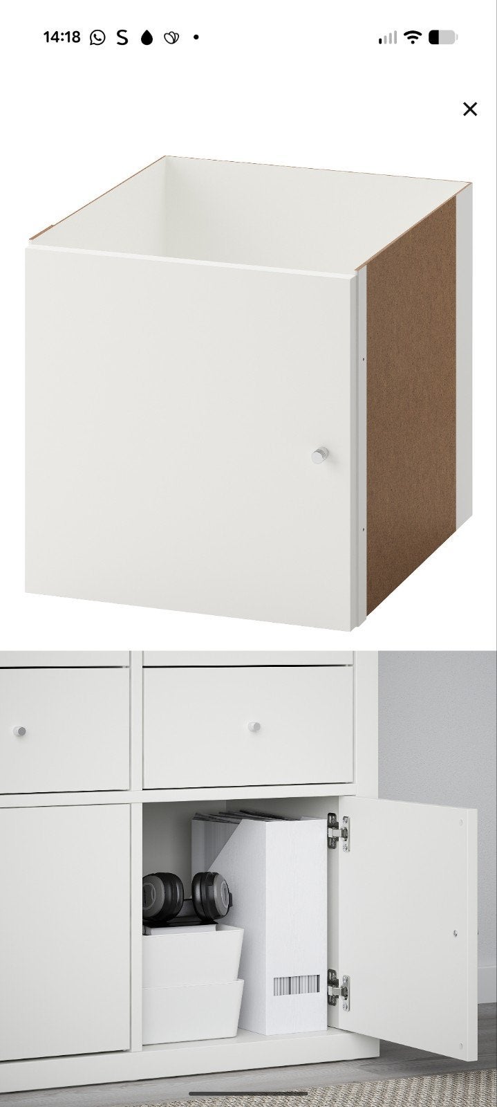 IKEA KALLAX Inzet met 2 lades  en 2 x deurtjes, wit, Huis en Inrichting, Ophalen of Verzenden, Gebruikt