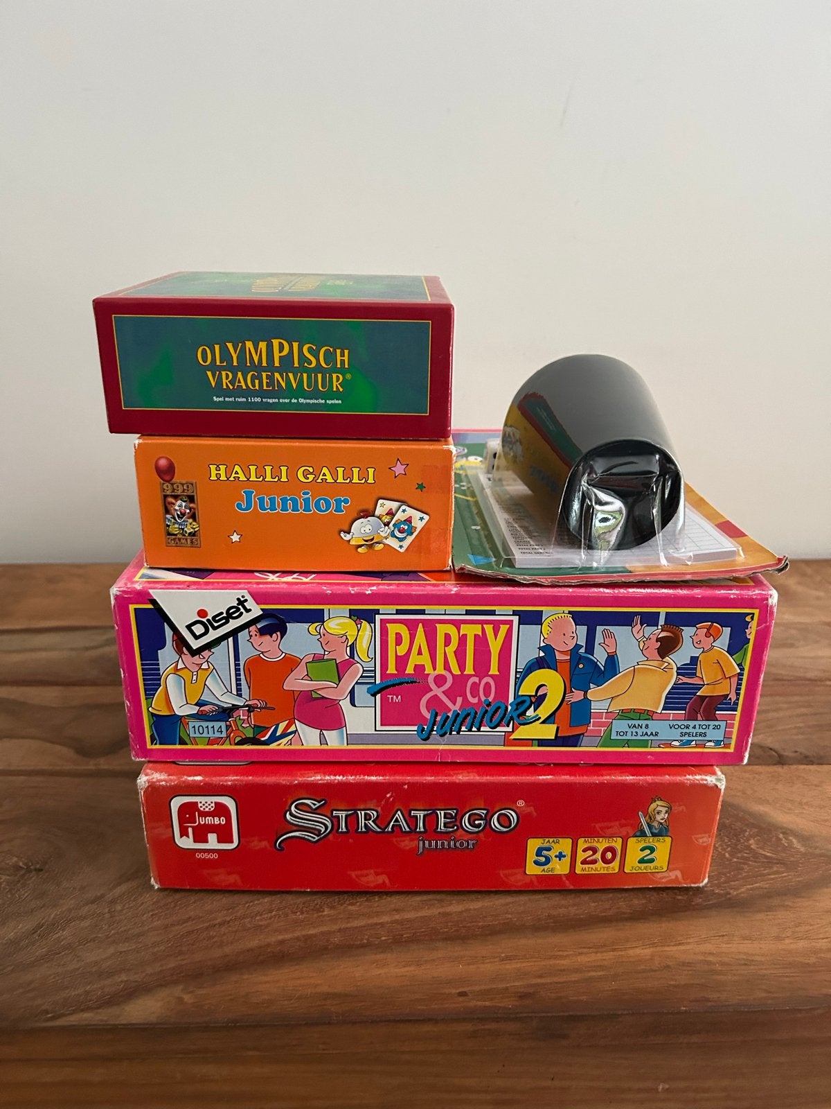 Spellenpakket: Stratego JR, Party & Co, Halli Galli en meer, Een of twee spelers, Ophalen of Verzenden, Zo goed als nieuw