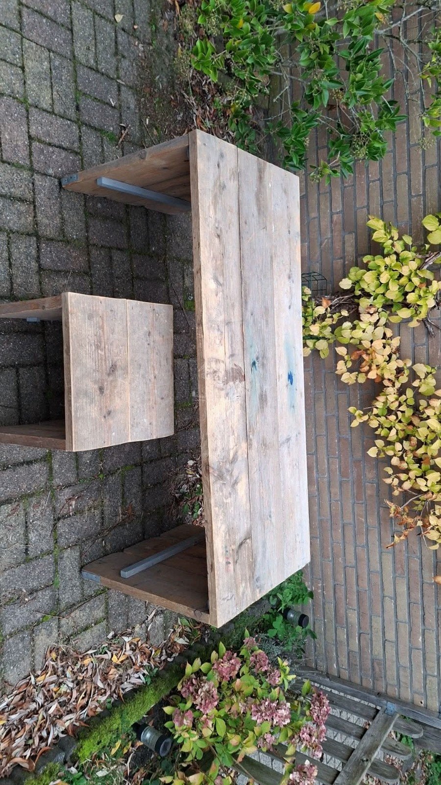 speeltafel steigerhout, Ophalen