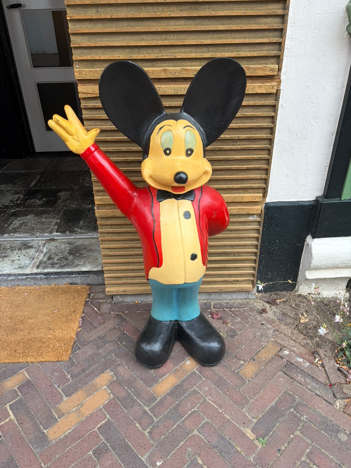 Houten Micky Mouse, Ophalen, Mickey Mouse, Zo goed als nieuw, Beeldje of Figuurtje