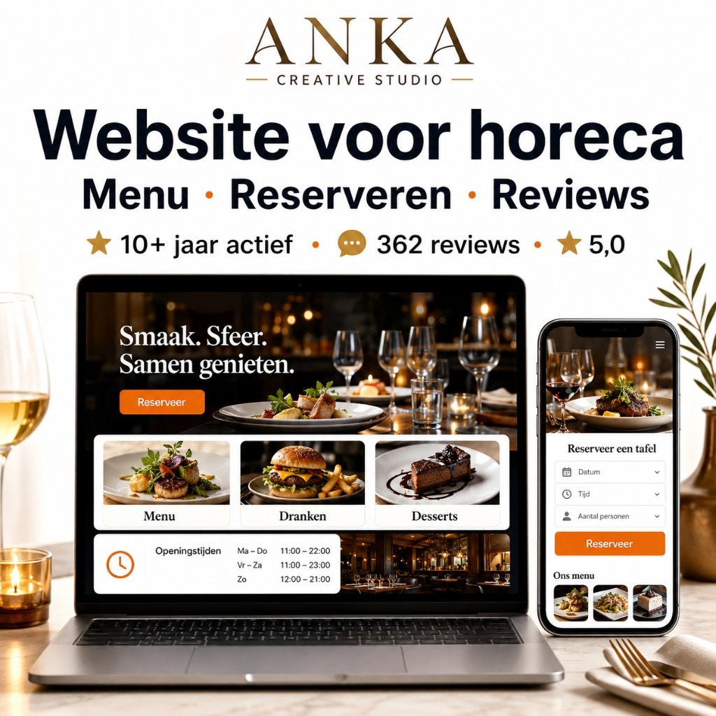 Website voor restaurant of horeca | Reserveren en reviews, Website Bouw