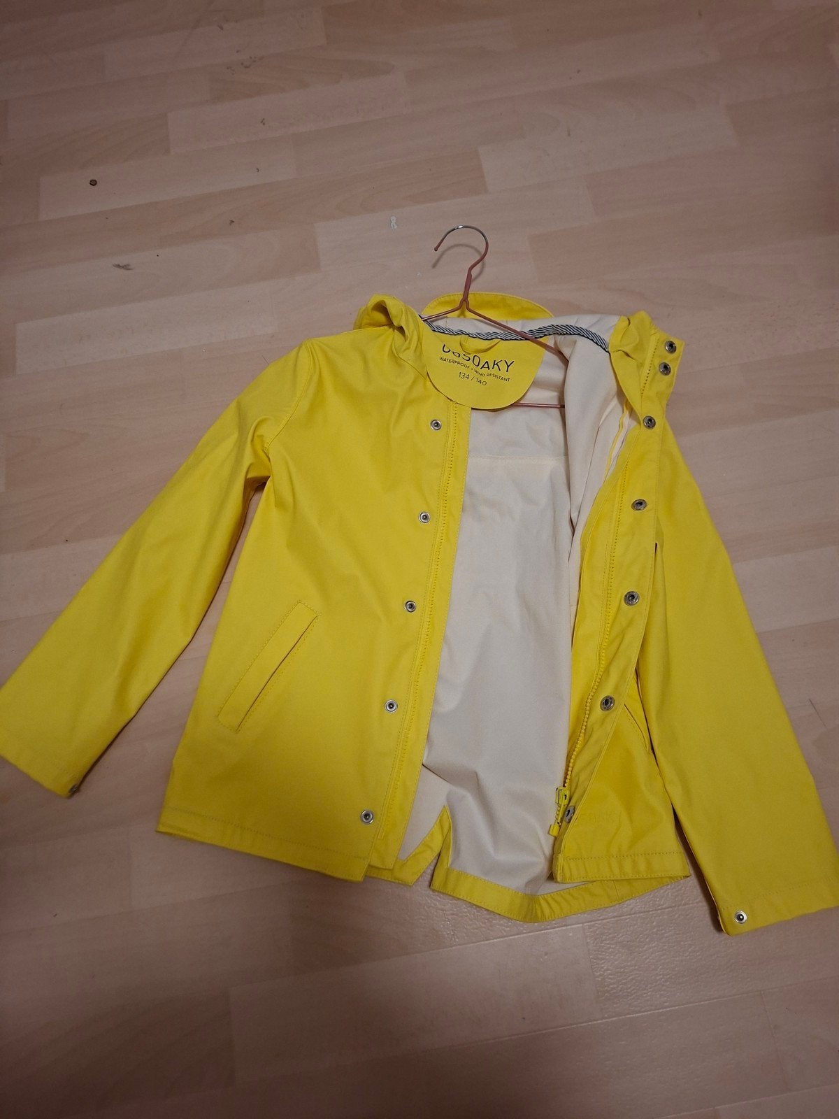 GOSOAKY Gele Regenjas - Waterdicht & Windbestendig, Kinderen en Baby's, Kinderkleding | Overige, Ophalen, Zo goed als nieuw, GOSOAKY