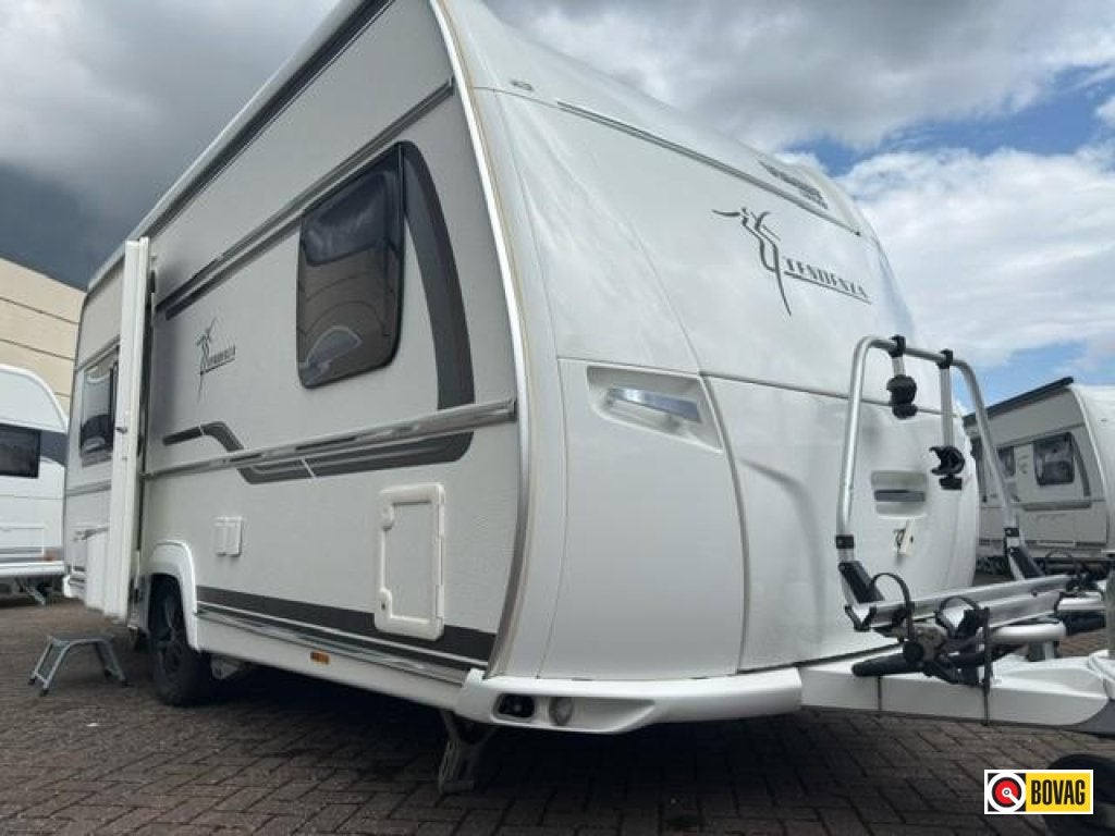Fendt Tendenza 465 SFB 2020 mover luifel fietsenrek, Caravans en Kamperen, Caravans, Bedrijf, tot en met 4, 1000 - 1250 kg, Rondzit
