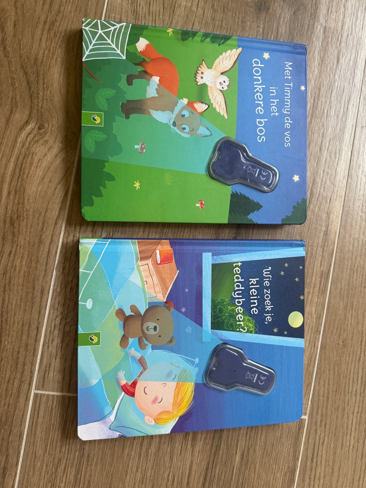 2 interactieve kinderboeken: Timmy de vos & Kleine teddybeer, Boeken, Ophalen of Verzenden, Zo goed als nieuw, Uitklap-, Voel- of Ontdekboek