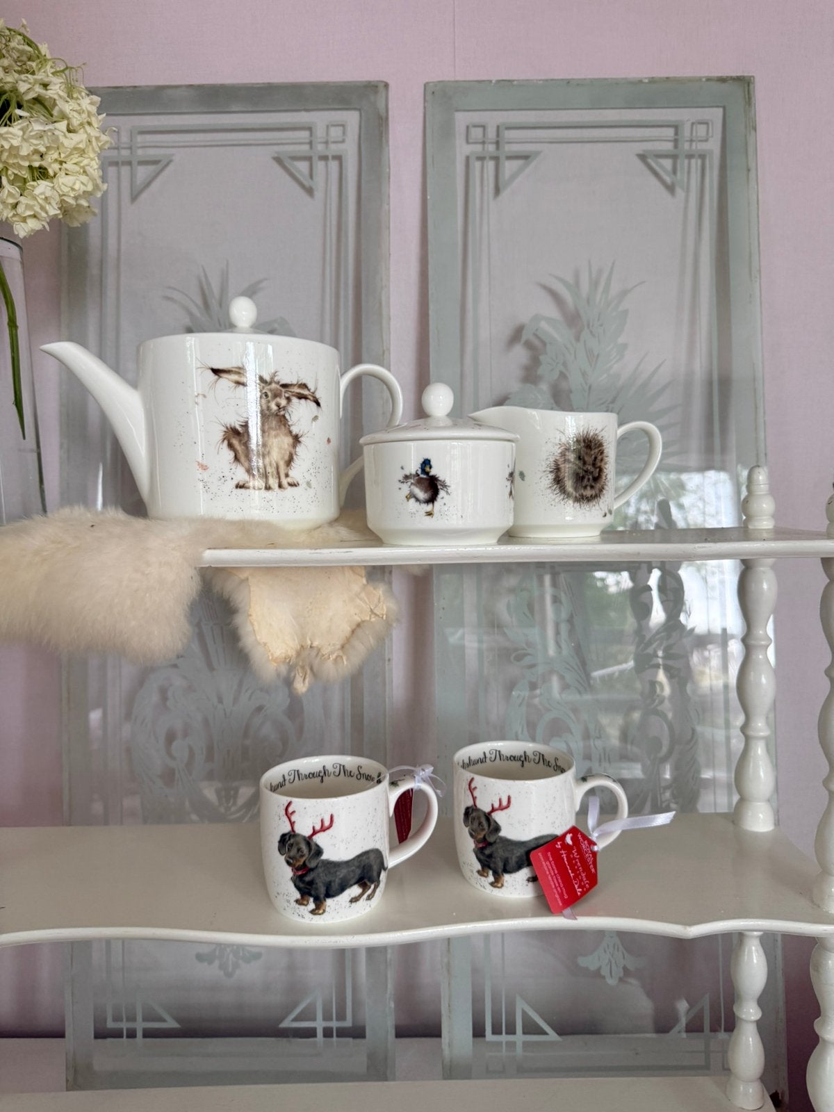 Wrendale Designs Royal Worchester thee servies 2 pers, Ophalen, Zo goed als nieuw, Porselein, Compleet servies