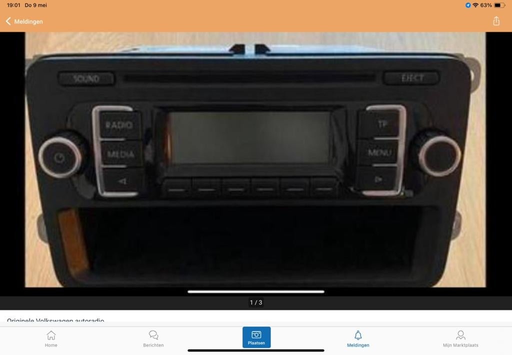 Originele Volkswagen RCD 210 autoradio, Ophalen of Verzenden, Zo goed als nieuw