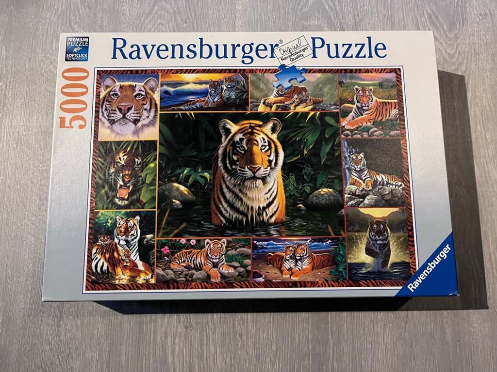 Ravensburger Tijger Puzzel 5000 Stukjes, Ophalen of Verzenden, Meer dan 1500 stukjes, Zo goed als nieuw, Legpuzzel