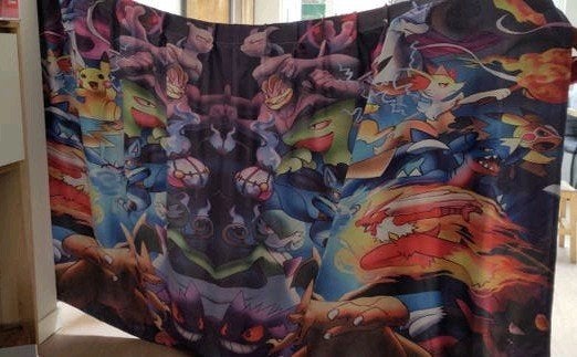Pokemon Gordijn - Dikke Stof, Verduisterend (240x160 cm), Gebruikt, Overige merken, Verduisterend, Ophalen of Verzenden