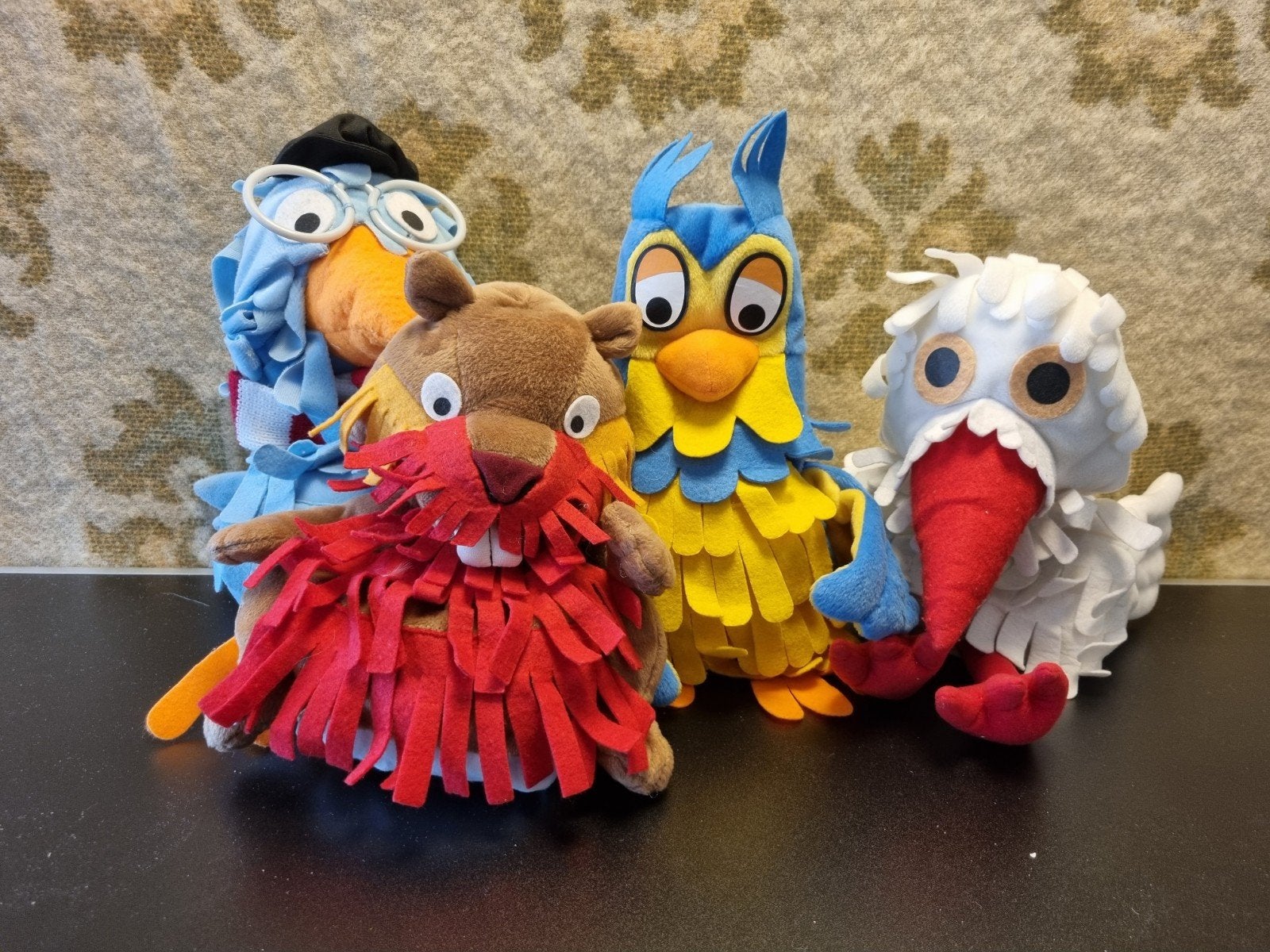 Fabeltjeskrant handpoppen, 4 stuks, Ophalen of Verzenden, Zo goed als nieuw, Middelgroot (20 tot 80 cm), Albert Heijn