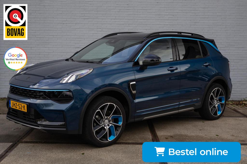 Lynk & Co 01 Plug-in|360Cam|Zwarte-Hemel|Schuifdak| CarPlay|, Stof, Euro 6, Met garantie (alle), Blauw