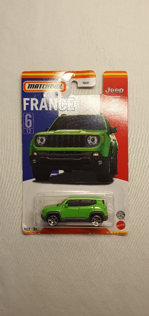 Matchbox 2019 Jeep Renegade groen, Hobby en Vrije tijd, Ophalen of Verzenden, Nieuw, Auto