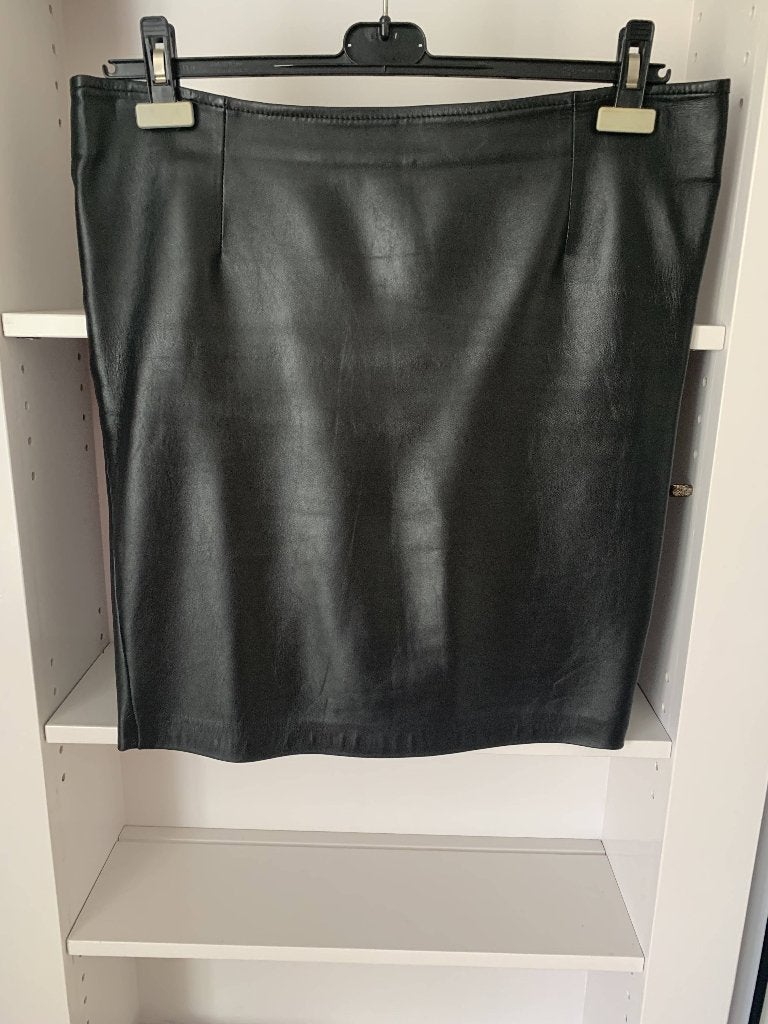nieuw zwarte leren rok maat 42, Zwart, Maat 42/44 (L), Nieuw, Ophalen of Verzenden