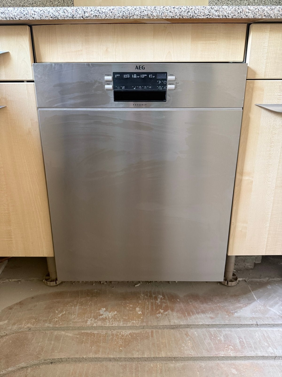 AEG Favorit FUS5360CZM Inbouw Vaatwasser - RVS, Witgoed en Apparatuur, Vaatwasmachines, Ophalen, Gebruikt, 60 cm of meer, Eco programma