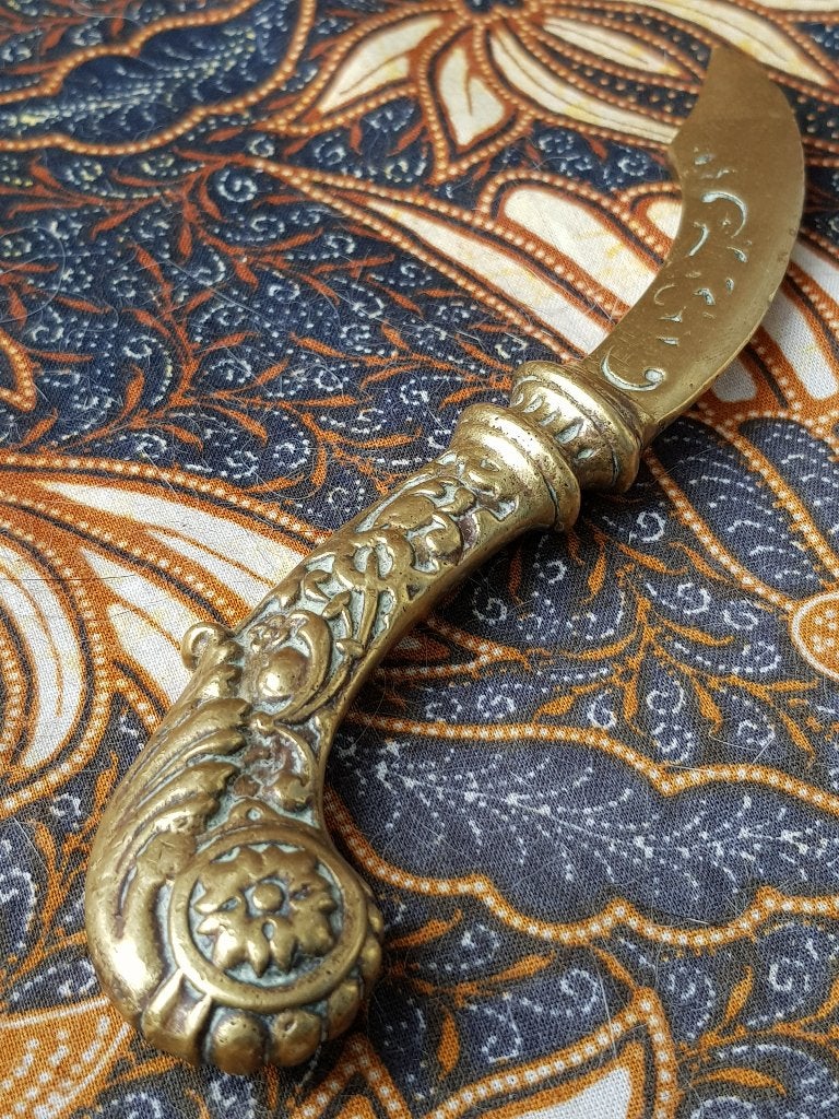 Mooie antieke briefopener uit Engeland 15 cm. uit 1850., Antiek en Kunst, Antiek | Koper en Brons, Ophalen of Verzenden, Koper