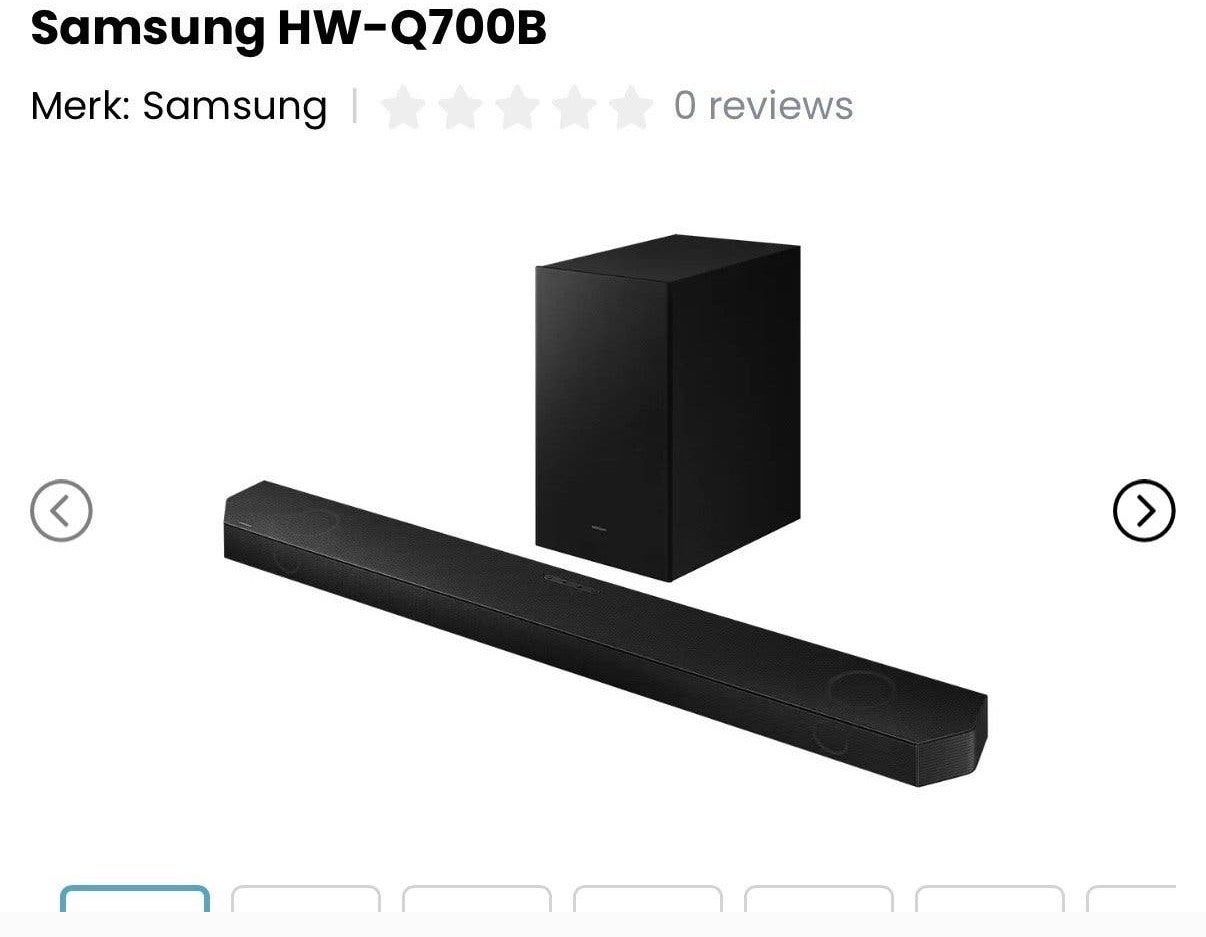 Samsung HW-Q700B Soundbar met draadloze subwoofer, Ophalen, Met externe subwoofer, Zo goed als nieuw