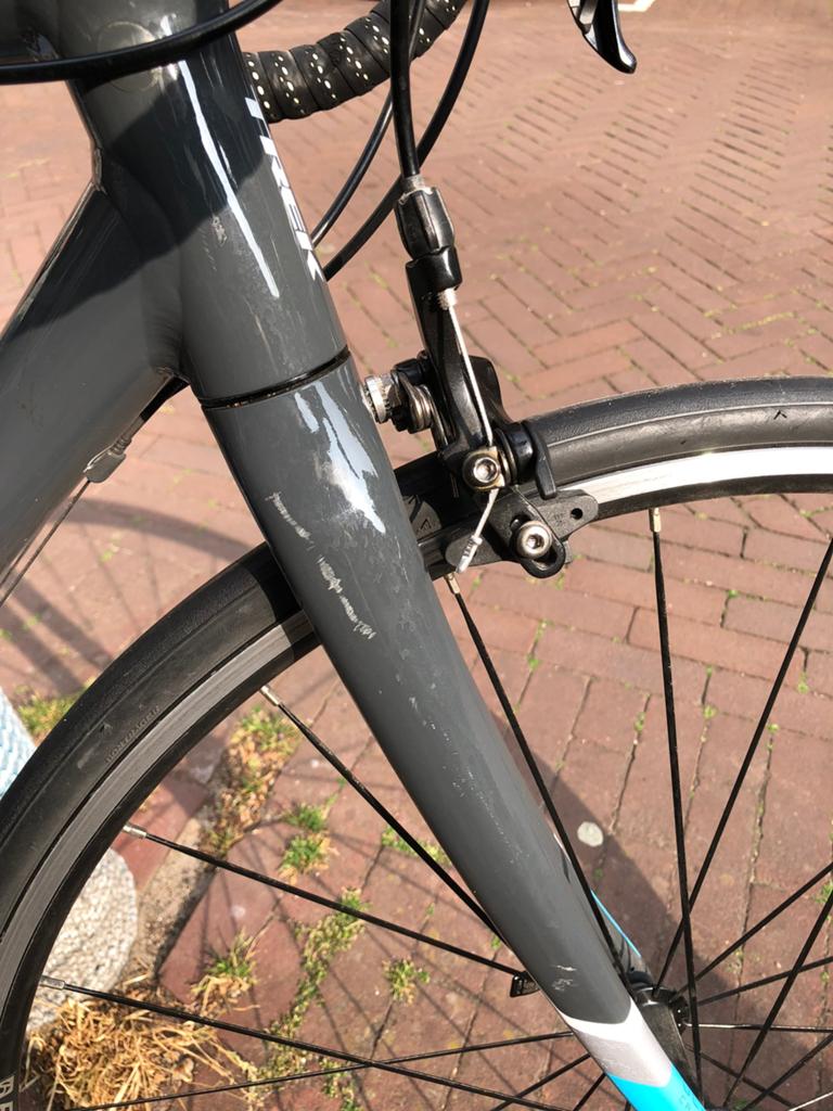 Dames racefiets Trek Domane AL 3 WSD 52 grijs 2018, 28 inch, Gebruikt, Velgrem, 15 tot 20 versnellingen