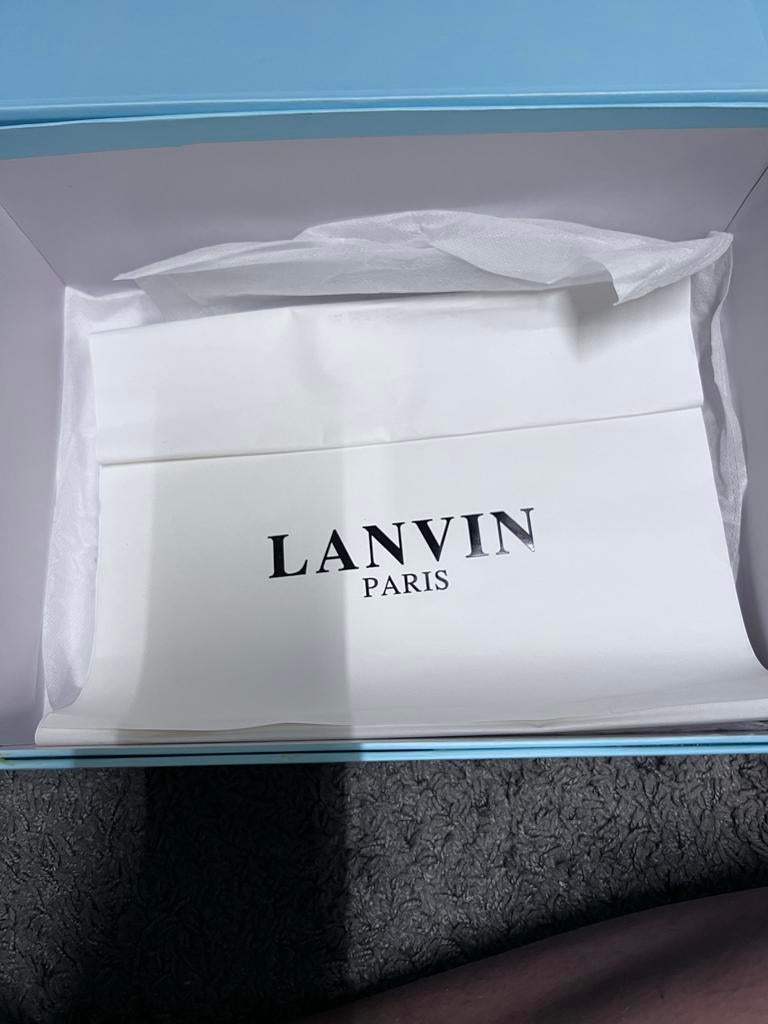 Lanvin Curb Sneakers - Wit/Zwart met kleurrijke veters, Ophalen of Verzenden