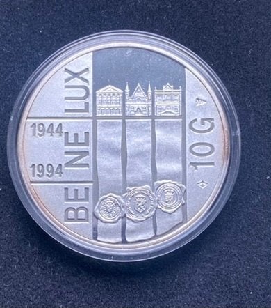 Zilveren Tientje 1994 – 50 jaar Benelux (10 Gulden) proof, Postzegels en Munten, Munten | Nederland, Koningin Beatrix, Zilver