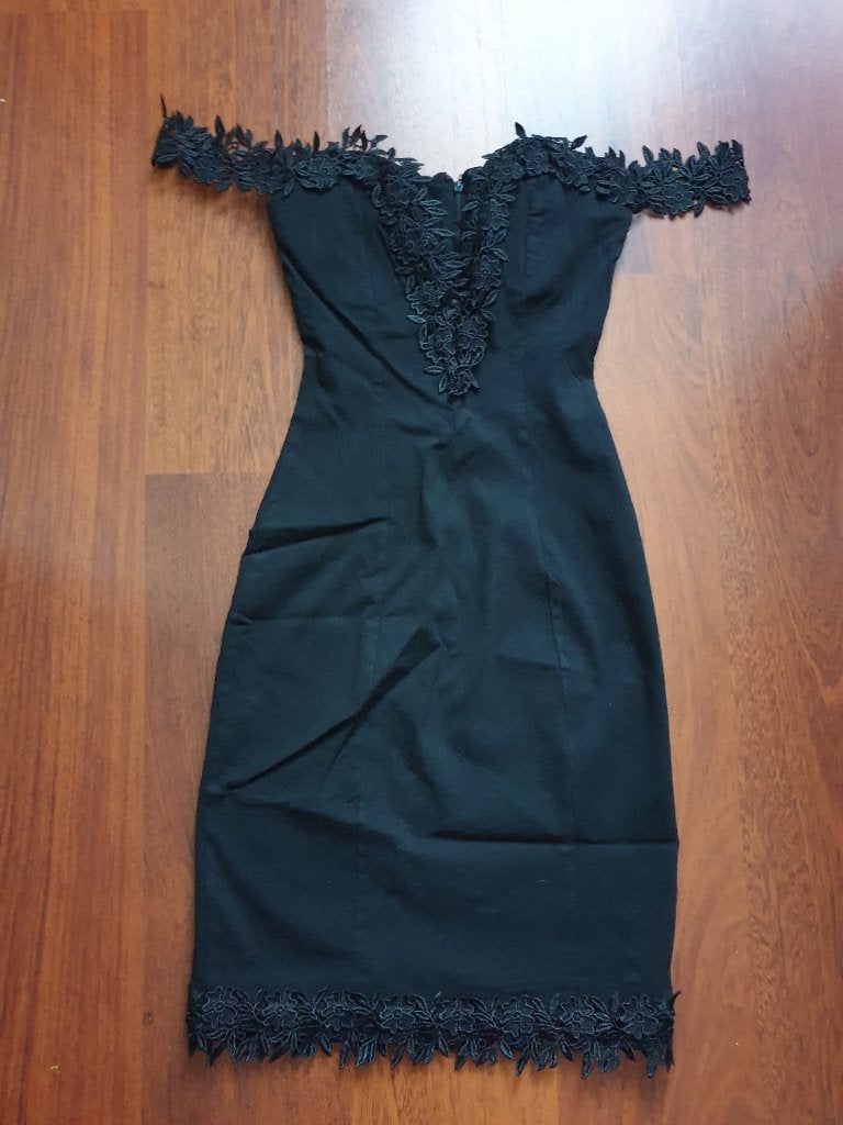 Elle Voudrait zwarte feestelijke jurk - XS, Kleding | Dames, Zwart, Elle Voudrait, Ophalen of Verzenden, Knielengte