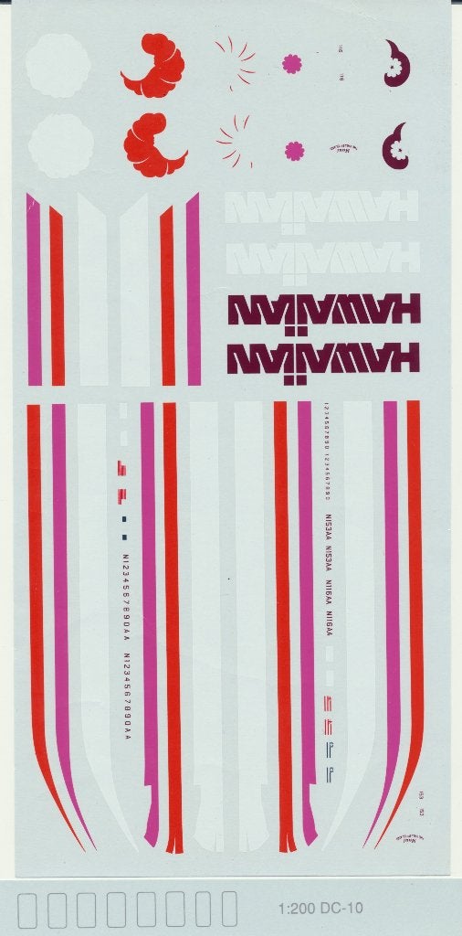 Hawaiian Air DC-10 Decals 1:200 - Flight Path, Overige merken, 1:200 of kleiner, Verzenden, Nieuw